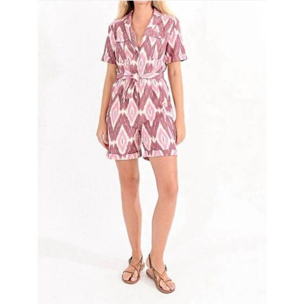 Molly Bracken Batik Pink Print Romper Women’s  Sz XS